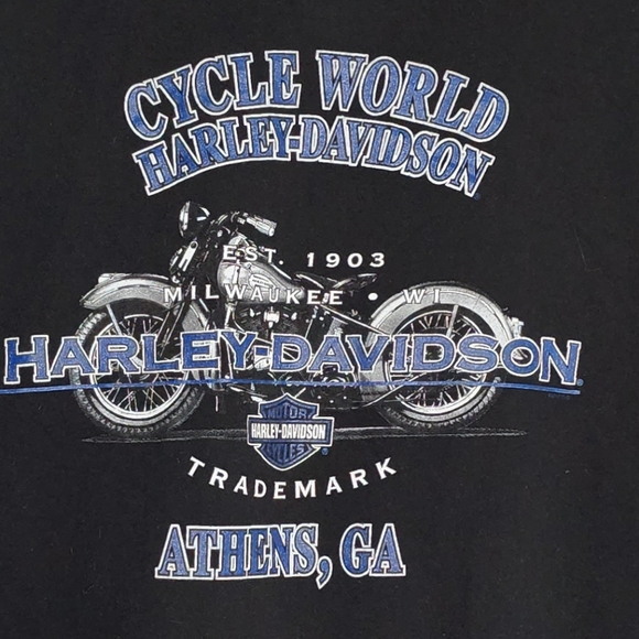 Harley Davidson Eagle Graphic T Shirt - Georgia - Men's 2XL - Picture 4 of 7